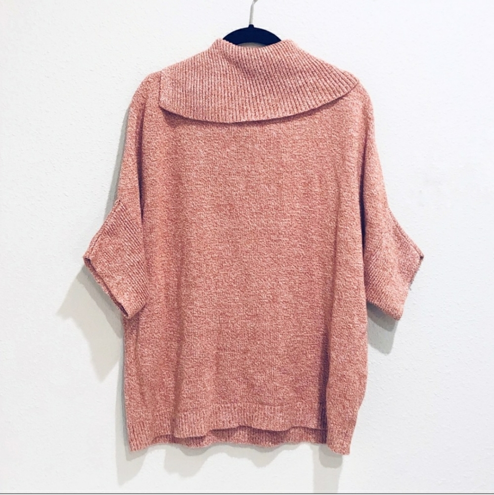 Cabi Oversized Foldover Pullover Sweater Orange |… - image 7